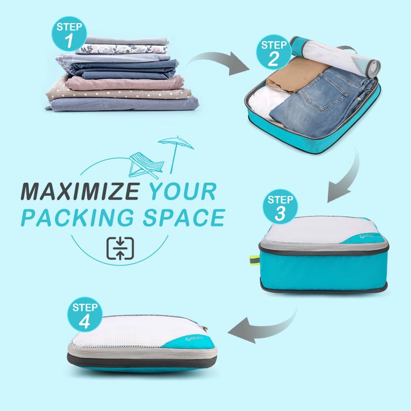 Gonex Compression Packing Cubes, Gonex Extensible Storage Mesh Bags Organizers - Image 2